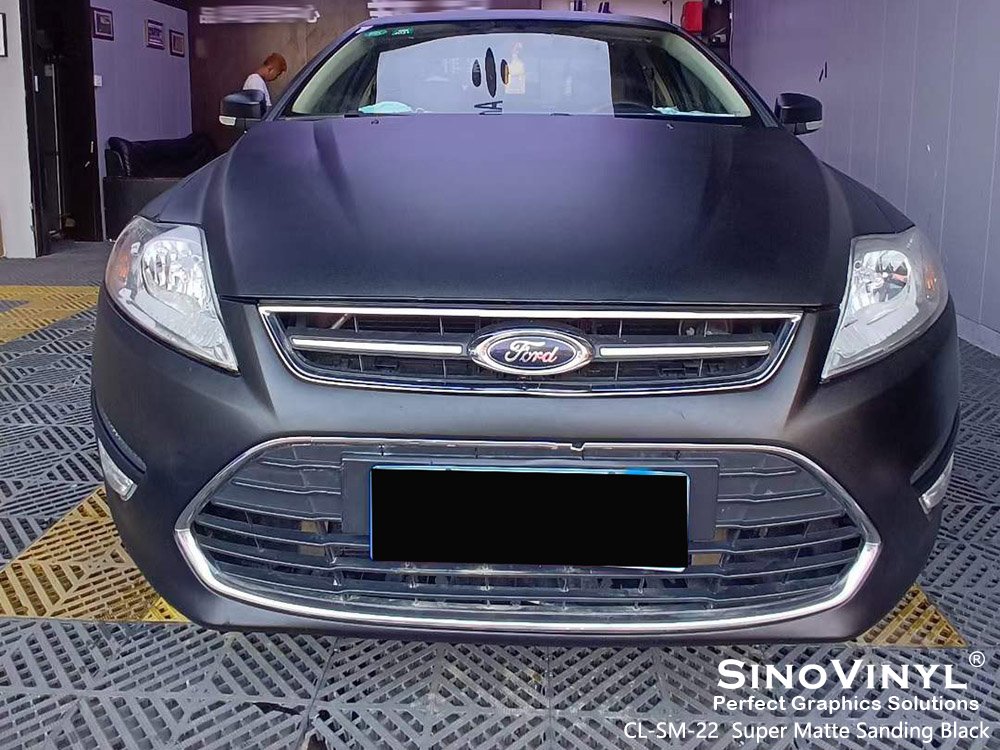 CL-SM-22 Super Matte Sanding Black PVC Vinyl Rolls Manufacturers for FORD