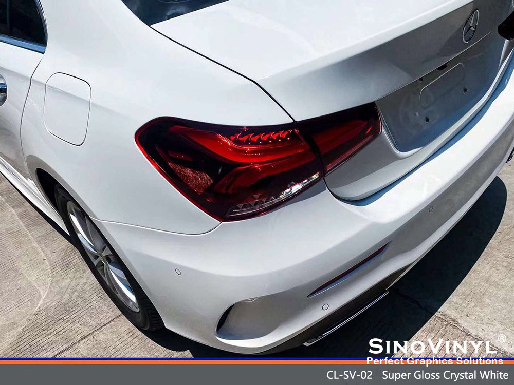 CL-SV-02 Super Gloss Crystal White Car Wrapping for Sale for MERCEDES-BENZ
