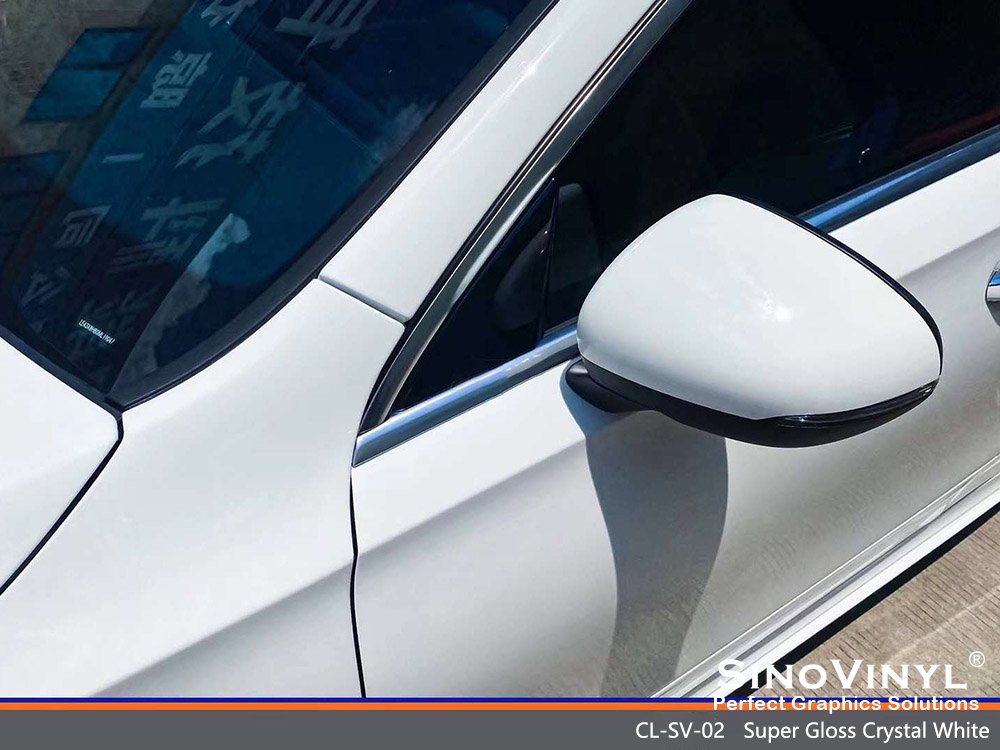 CL-SV-02 Super Gloss Crystal White Car Wrapping for Sale for MERCEDES-BENZ