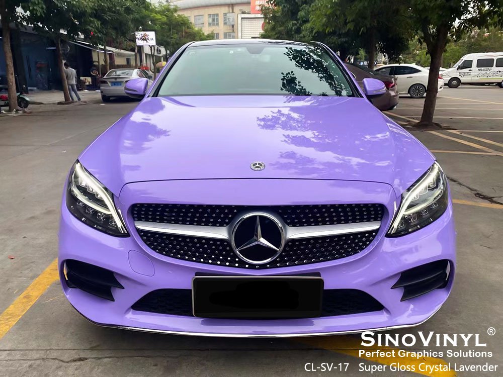 CL-SV-17 Super Gloss Crystal Lavender Vinyl Sticker Film for MERCEDES-BENZ