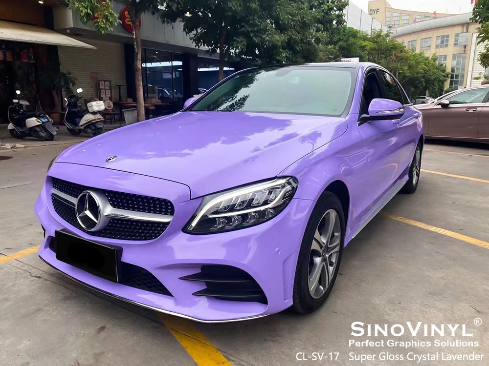 CL-SV-17 Super Gloss Crystal Lavender Vinyl Sticker Film for MERCEDES-BENZ