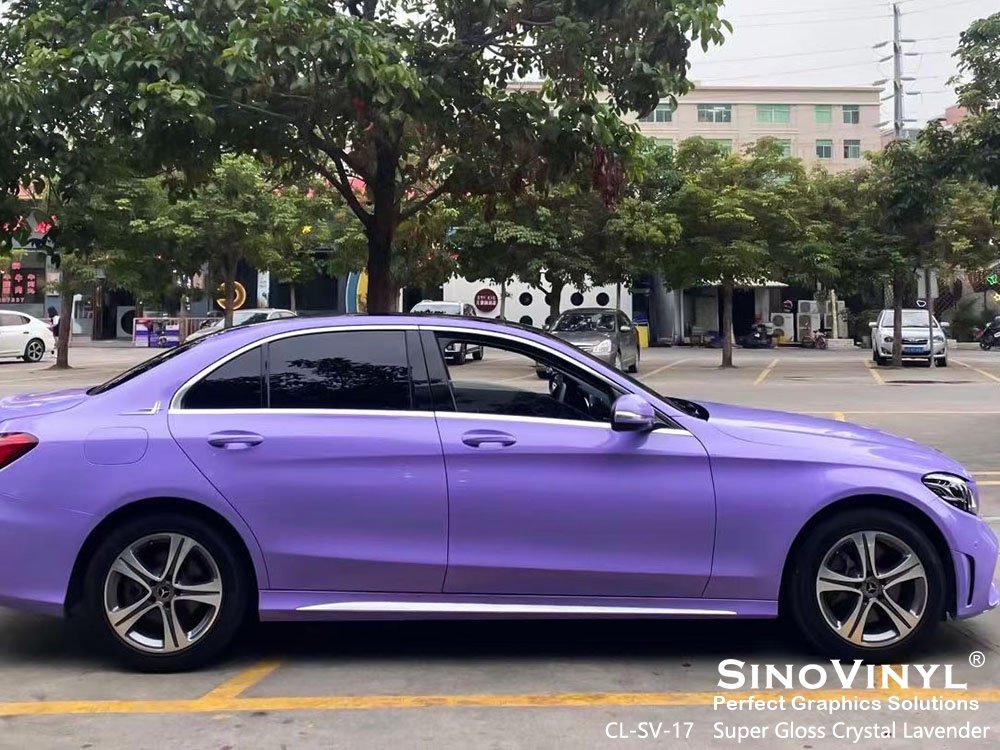 CL-SV-17 Super Gloss Crystal Lavender Vinyl Sticker Film for MERCEDES-BENZ