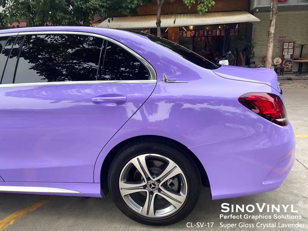 CL-SV-17 Super Gloss Crystal Lavender Vinyl Sticker Film for MERCEDES-BENZ