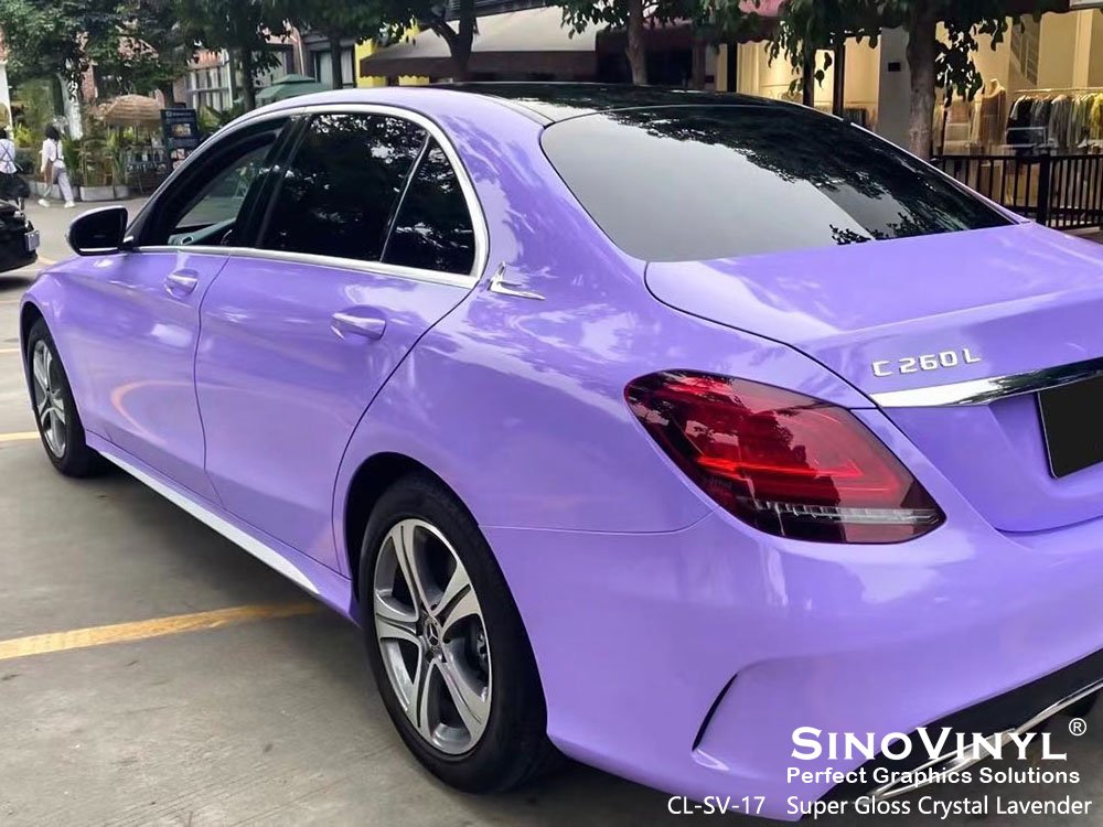 CL-SV-17 Super Gloss Crystal Lavender Vinyl Sticker Film for MERCEDES-BENZ