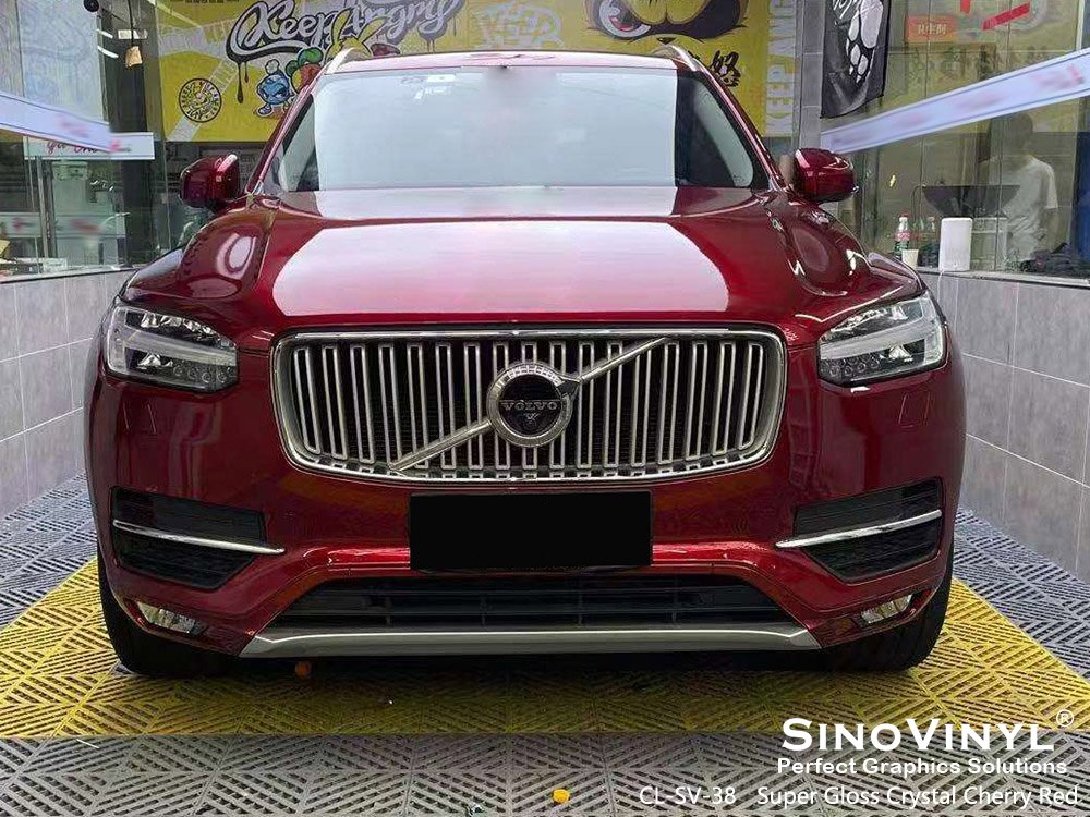 CL-SV-38 Super Gloss Crystal Cherry Red Vinyl Shop Online for VOLVO