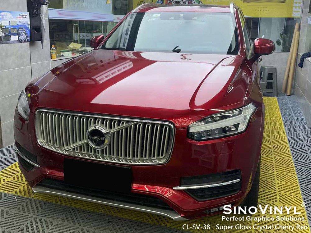 CL-SV-38 Super Gloss Crystal Cherry Red Vinyl Shop Online for VOLVO