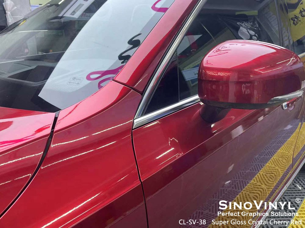 CL-SV-38 Super Gloss Crystal Cherry Red Vinyl Shop Online for VOLVO