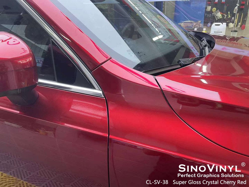 CL-SV-38 Super Gloss Crystal Cherry Red Vinyl Shop Online for VOLVO