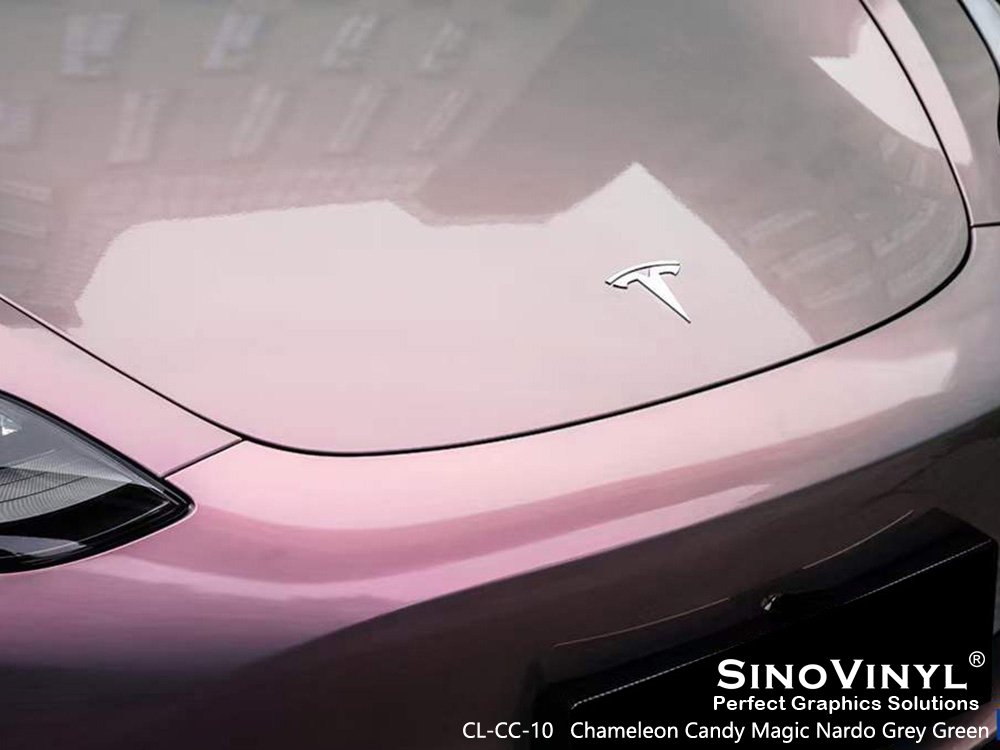 CL-CC-10 Chameleon Candy Magic Nardo Grey Green Vinyl Wrap Manufacturers for TESLA