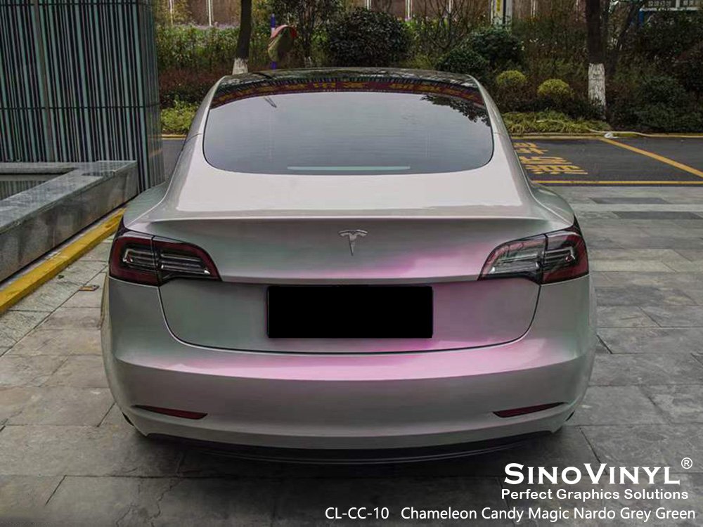 CL-CC-10 Chameleon Candy Magic Nardo Grey Green Vinyl Wrap Manufacturers for TESLA