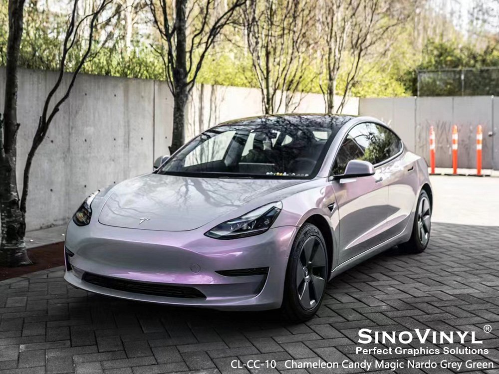 CL-CC-10 Chameleon Candy Magic Nardo Grey Green Vehicle Wrap Colors Rolls for TESLA