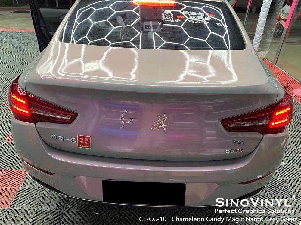 CL-CC-10 Chameleon Candy Magic Nardo Grey Green Vinyl Wrap Rolls for HONGQI