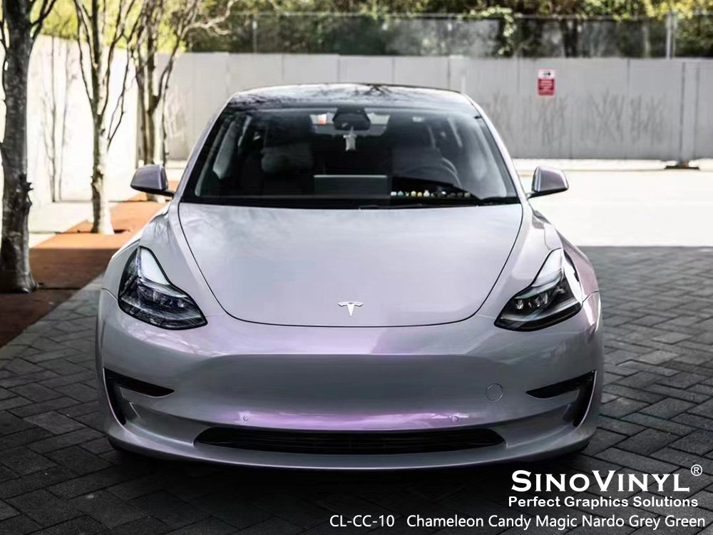 CL-CC-10 Chameleon Candy Magic Nardo Grey Green Vehicle Wrap Colors Rolls for TESLA