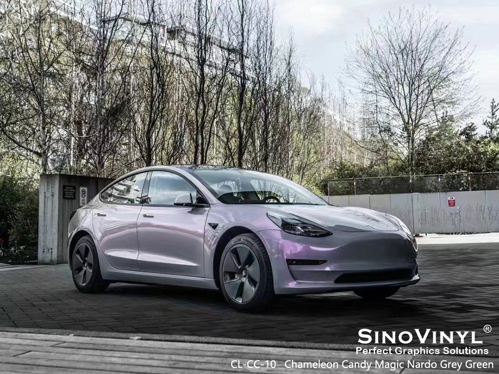CL-CC-10 Chameleon Candy Magic Nardo Grey Green Vehicle Wrap Colors Rolls for TESLA
