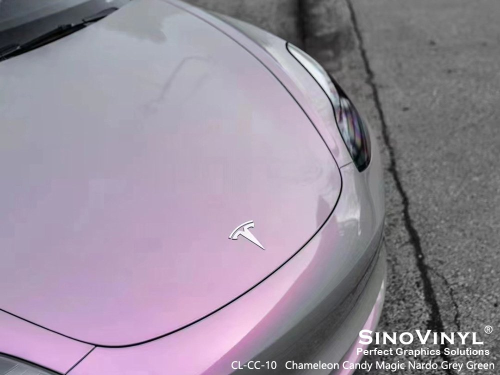 CL-CC-10 Chameleon Candy Magic Nardo Grey Green Vehicle Wrap Colors Rolls for TESLA