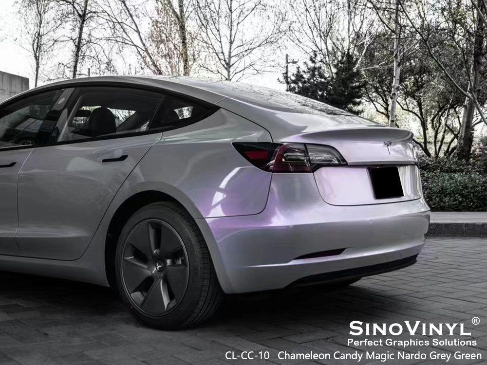 CL-CC-10 Chameleon Candy Magic Nardo Grey Green Vehicle Wrap Colors Rolls for TESLA