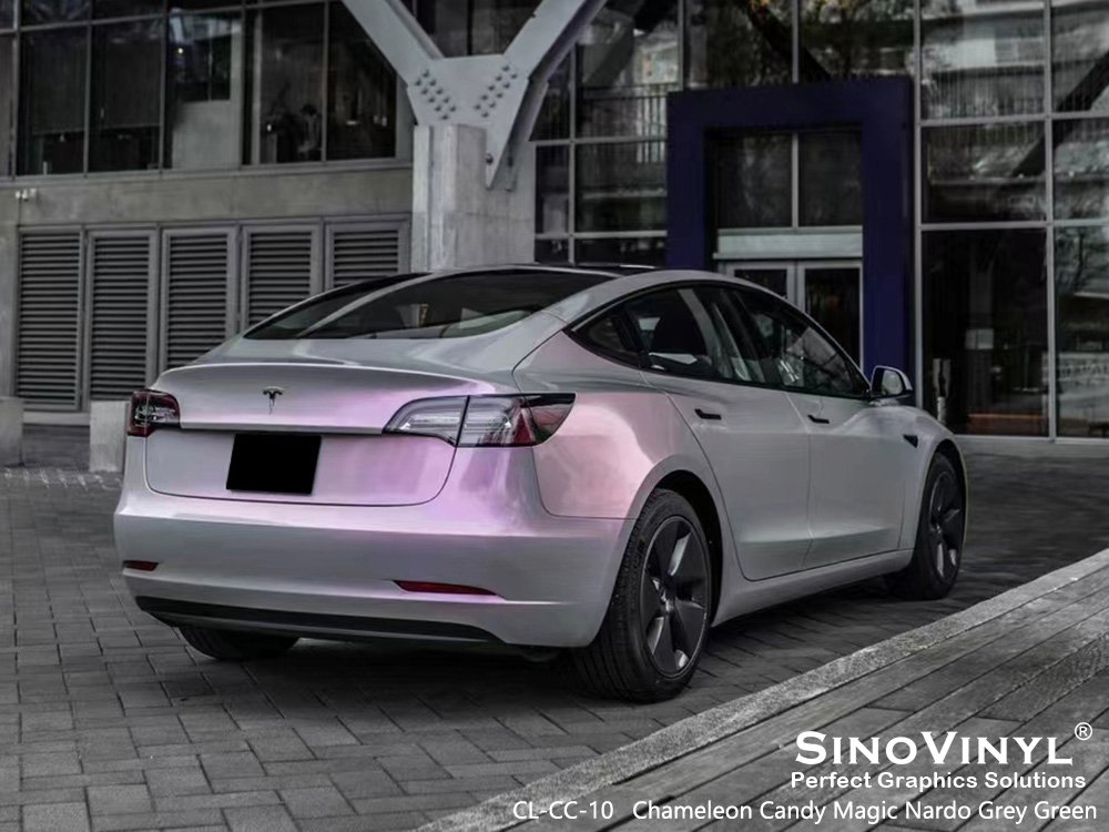 CL-CC-10 Chameleon Candy Magic Nardo Grey Green Vehicle Wrap Colors Rolls for TESLA