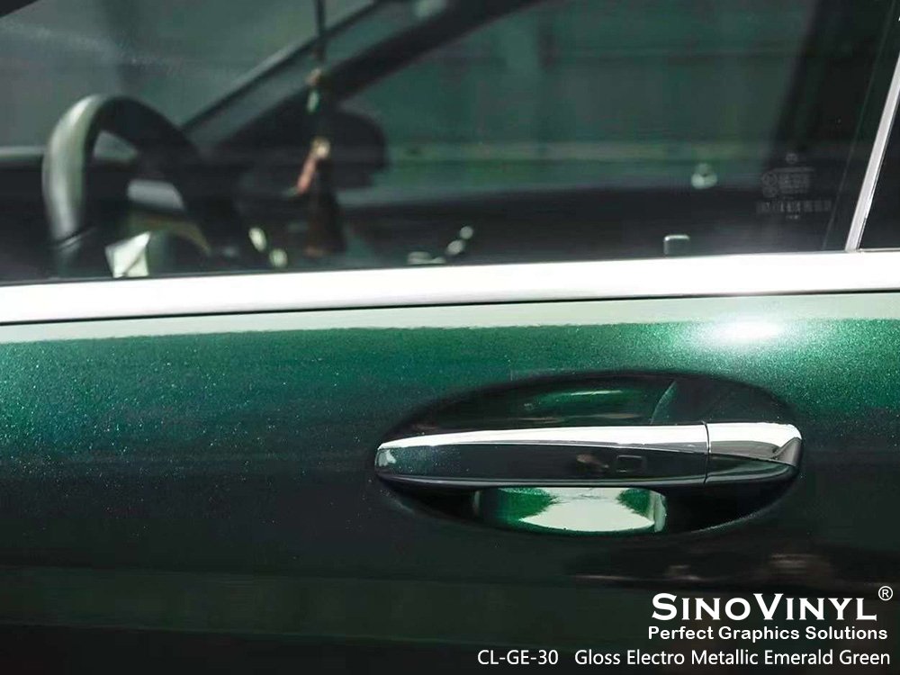 CL-GE-30 Gloss Electro Metallic Emerald Green Car Wrap Material for MERCEDES-BENZ