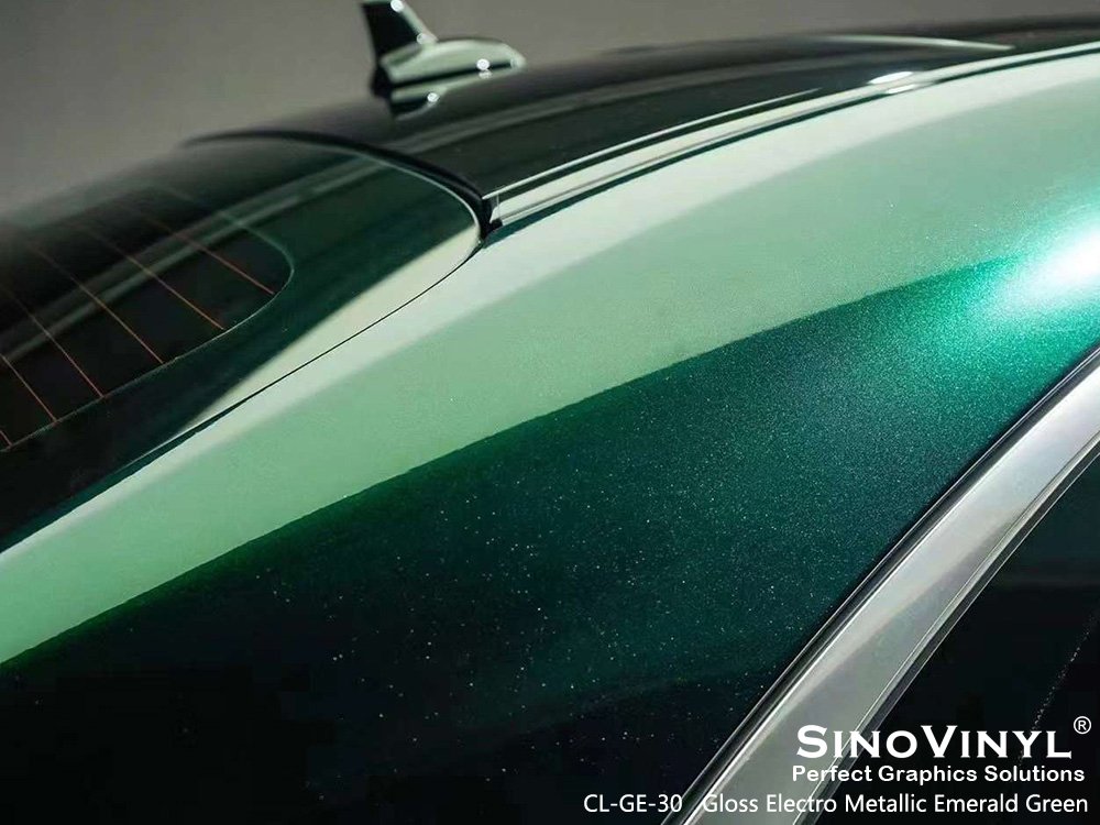 CL-GE-30 Gloss Electro Metallic Emerald Green Car Wrap Material for MERCEDES-BENZ