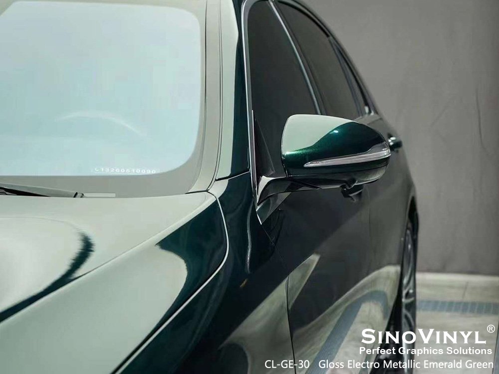 CL-GE-30 Gloss Electro Metallic Emerald Green Car Wrap Material for MERCEDES-BENZ