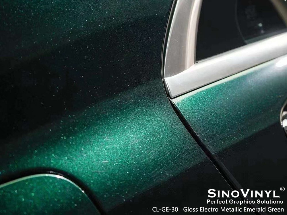 CL-GE-30 Gloss Electro Metallic Emerald Green Car Wrap Material for MERCEDES-BENZ