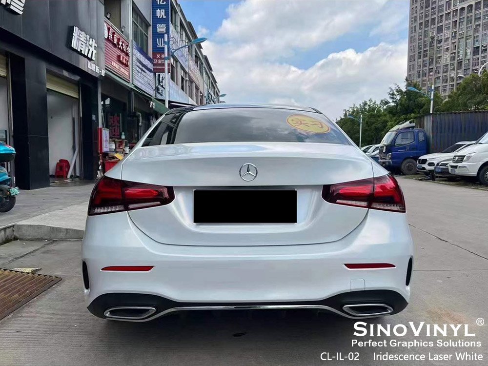 CL-IL-02 Iridescence Laser White Car Wrappings for MERCEDES-BENZ
