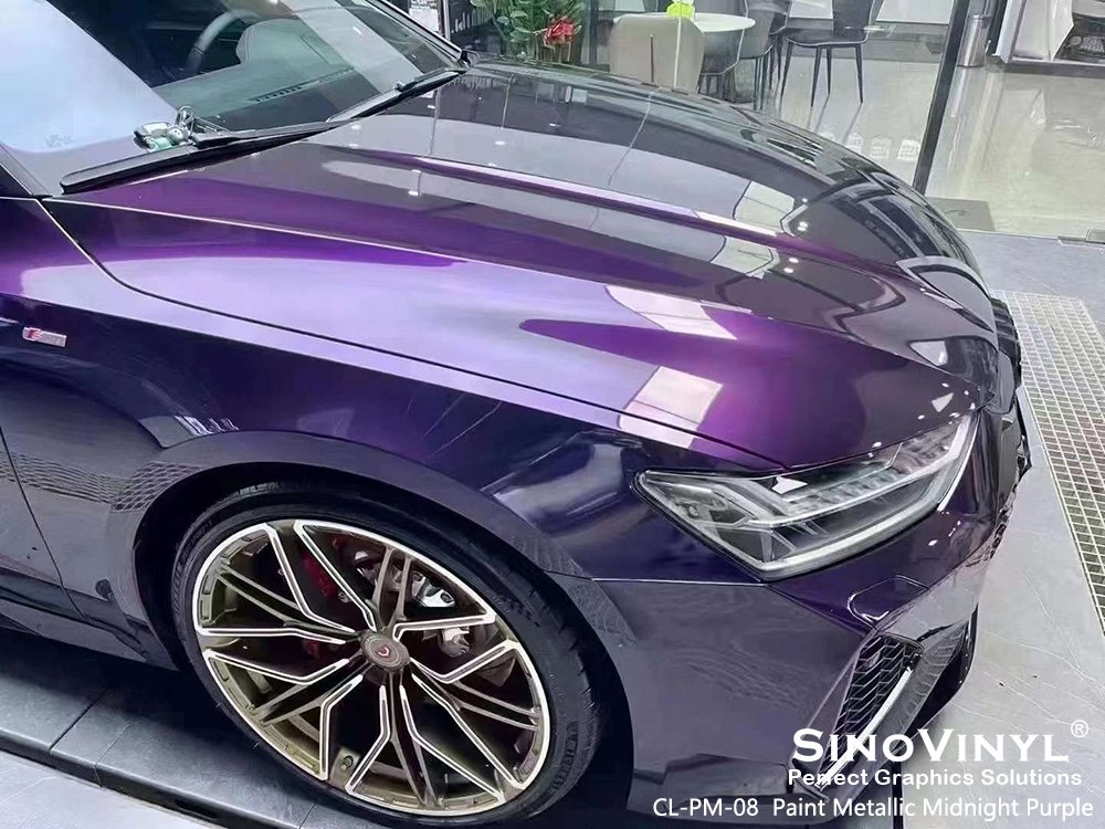 CL-PM-08 Paint Metallic Midnight Purple Vinyl Sticker Roll for AUDI