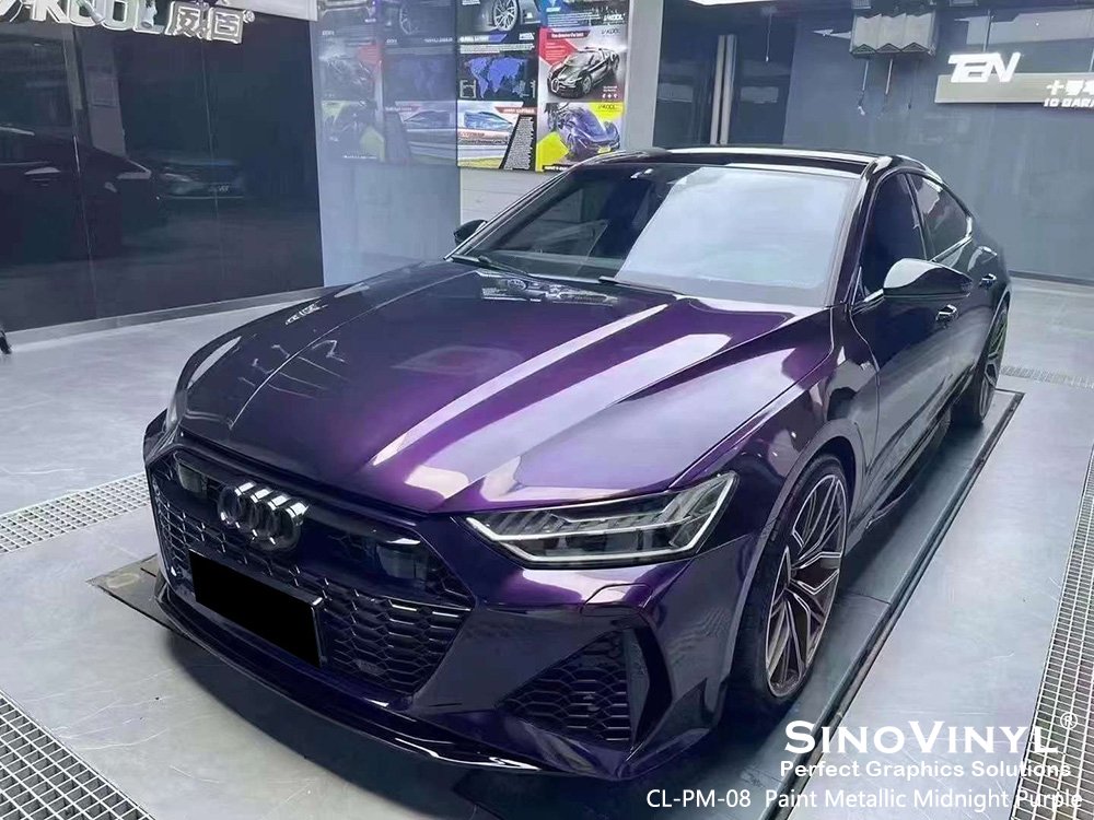 CL-PM-08 Paint Metallic Midnight Purple Vinyl Sticker Roll for AUDI