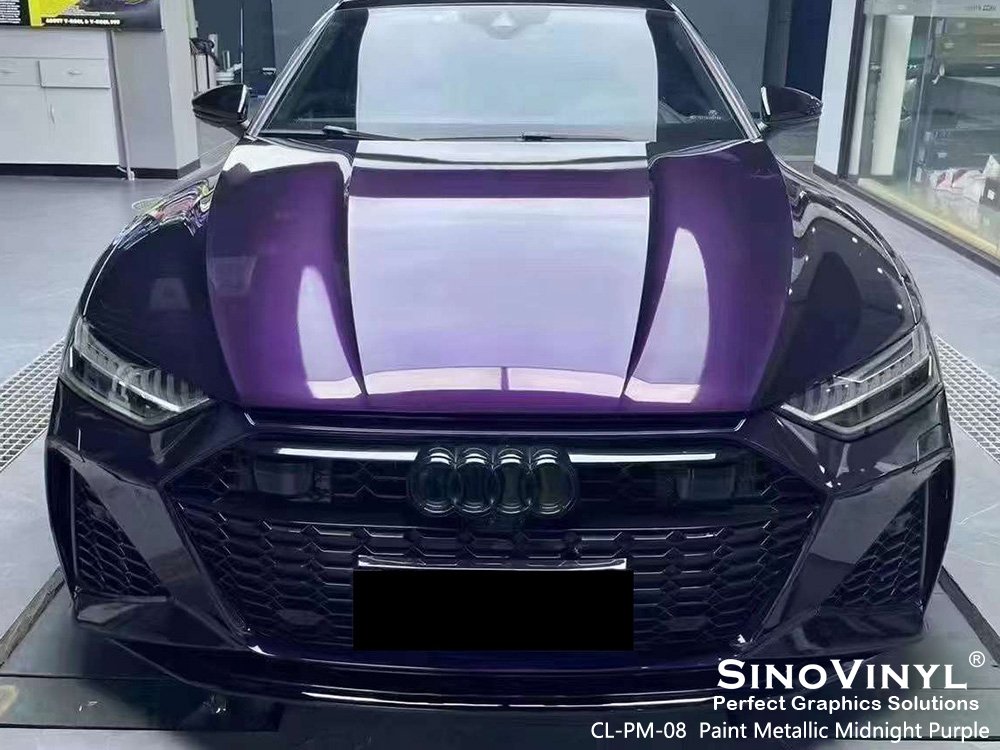 CL-PM-08 Paint Metallic Midnight Purple Vinyl Sticker Roll for AUDI