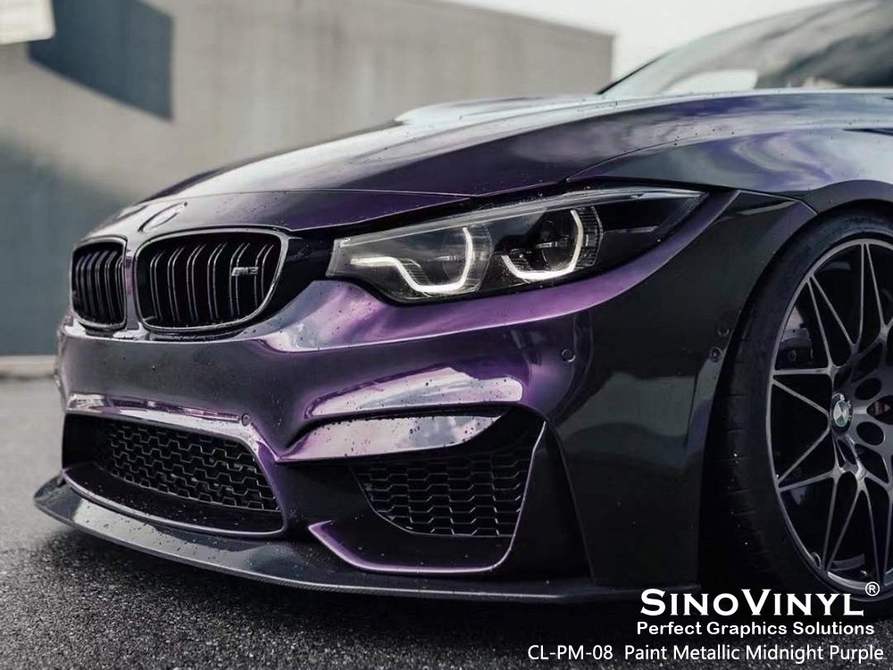 CL-PM-08 Paint Metallic Midnight Purple Vinyl Wrap Car for BMW