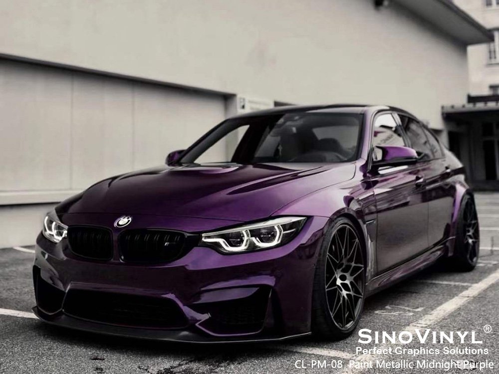 CL-PM-08 Paint Metallic Midnight Purple Vinyl Wrap Car for BMW