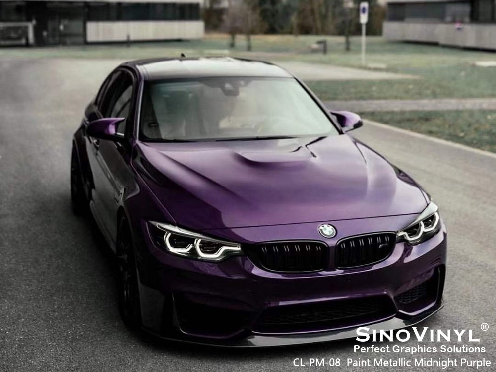 CL-PM-08 Paint Metallic Midnight Purple Vinyl Wrap Car for BMW