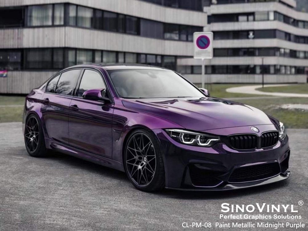 CL-PM-08 Paint Metallic Midnight Purple Vinyl Wrap Car for BMW
