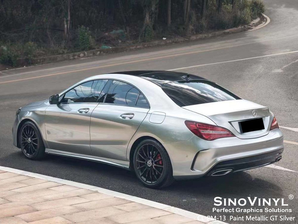 CL-PM-13 Paint Metallic GT Silver Car Wrap Sticker for MERCEDES-BENZ