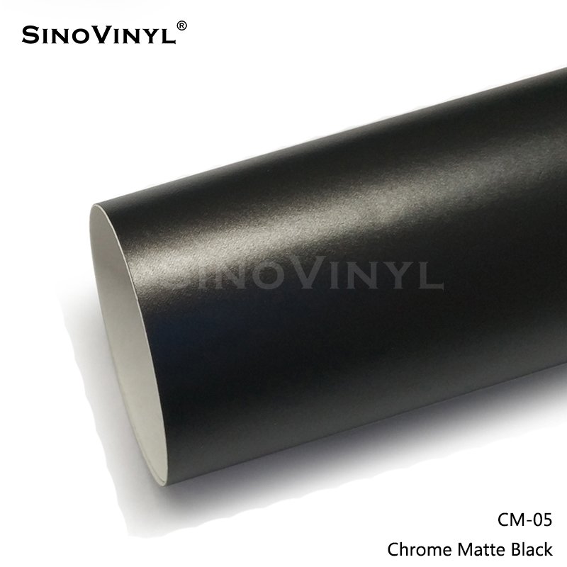 Black Matte Chrome Car Vinyl Wrap 1.52*18m Full Car Body Wrapping Vinyl