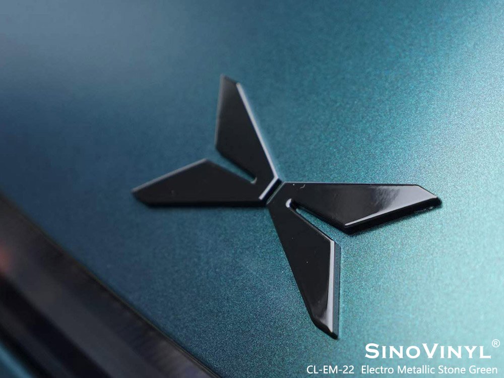 CL-EM-22 Electro Metallic Stone Green Vinyl Wrap Sheets for XPENG