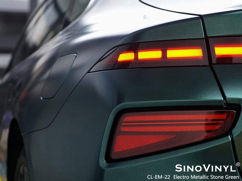 CL-EM-22 Electro Metallic Stone Green Vinyl Wrap Sheets for XPENG