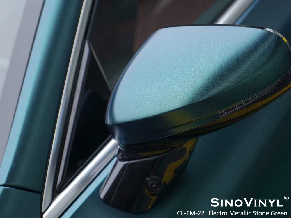 CL-EM-22 Electro Metallic Stone Green Vinyl Wrap Sheets for XPENG