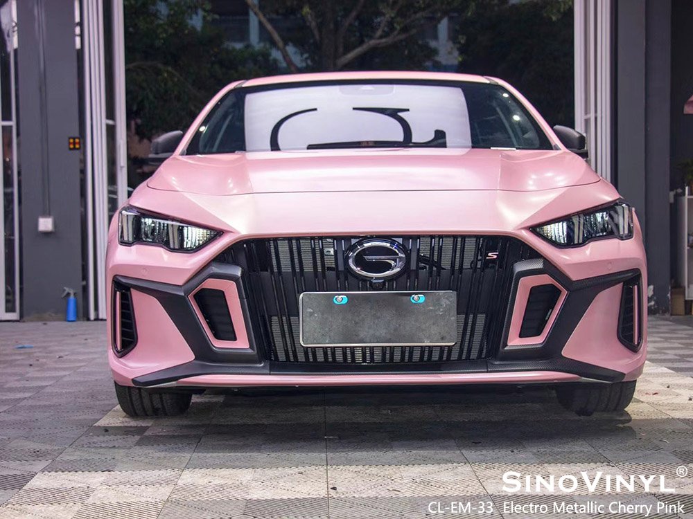 CL-EM-33 Electro Metallic Cherry Pink Vinyl Wrap Designs for TRUMPCHI
