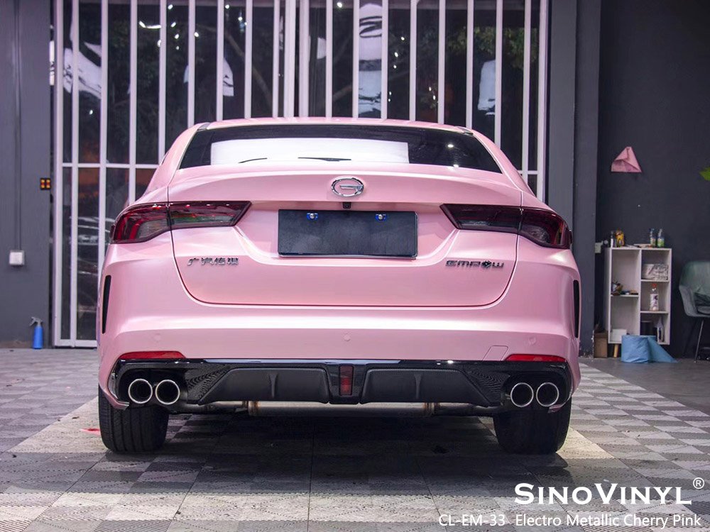 CL-EM-33 Electro Metallic Cherry Pink Vinyl Wrap Designs for TRUMPCHI