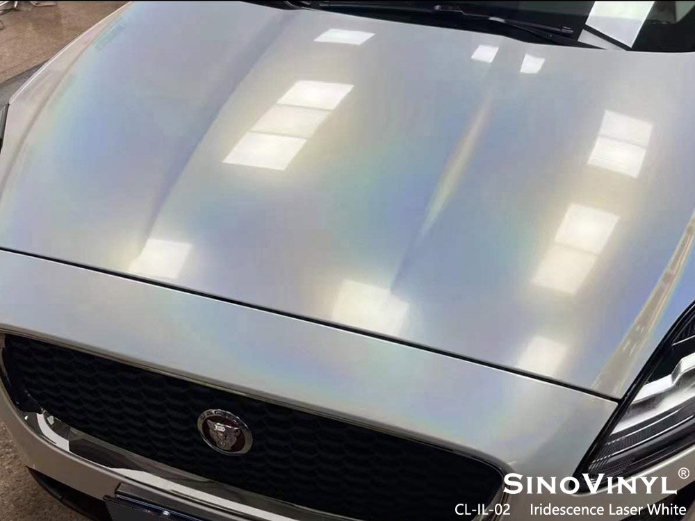CL-IL-02 Iridescence Laser White Buy Car Vinyl Wrap for JAGUAR