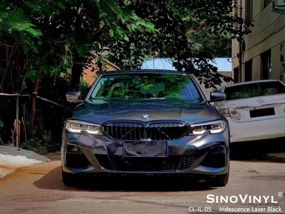 CL-IL-05 Iridescence Laser Black Custom Car Decals for BMW