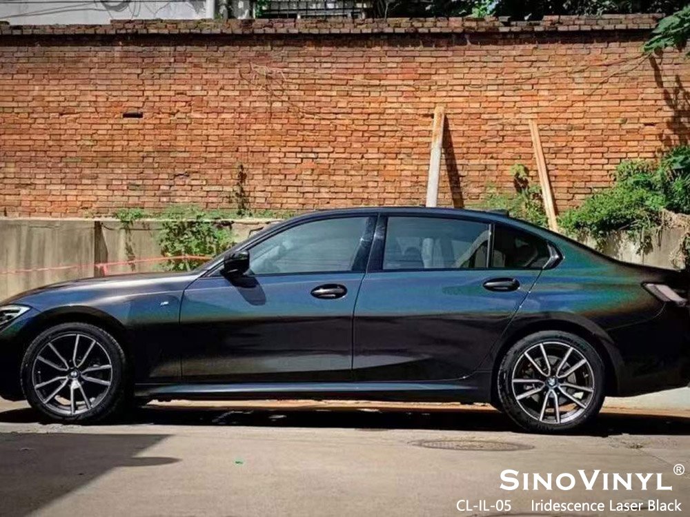 CL-IL-05 Iridescence Laser Black Custom Car Decals for BMW