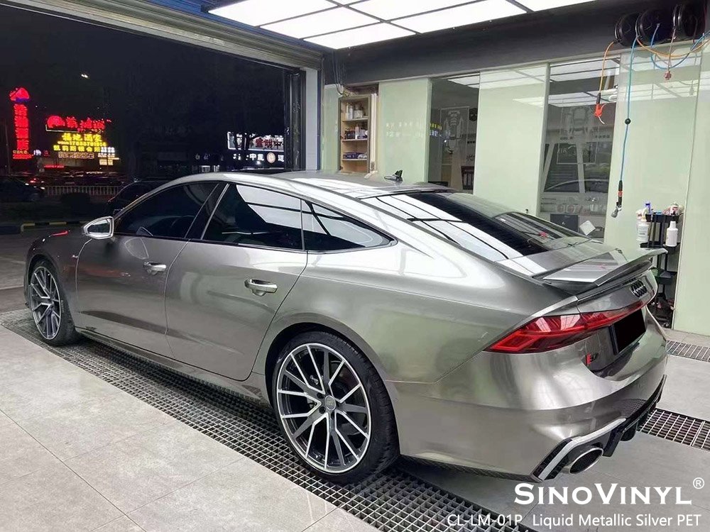 CL-LM-01P Liquid Metallic Silver PET Vinyl Auto for AUDI