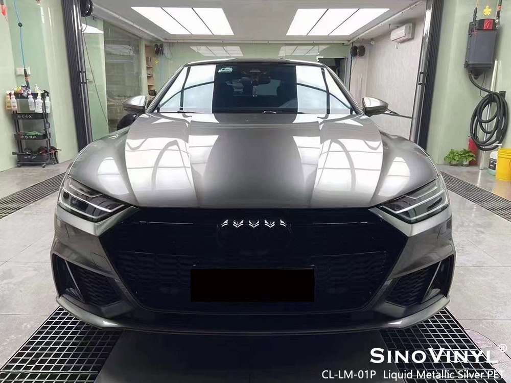 CL-LM-01P Liquid Metallic Silver PET Vinyl Auto for AUDI