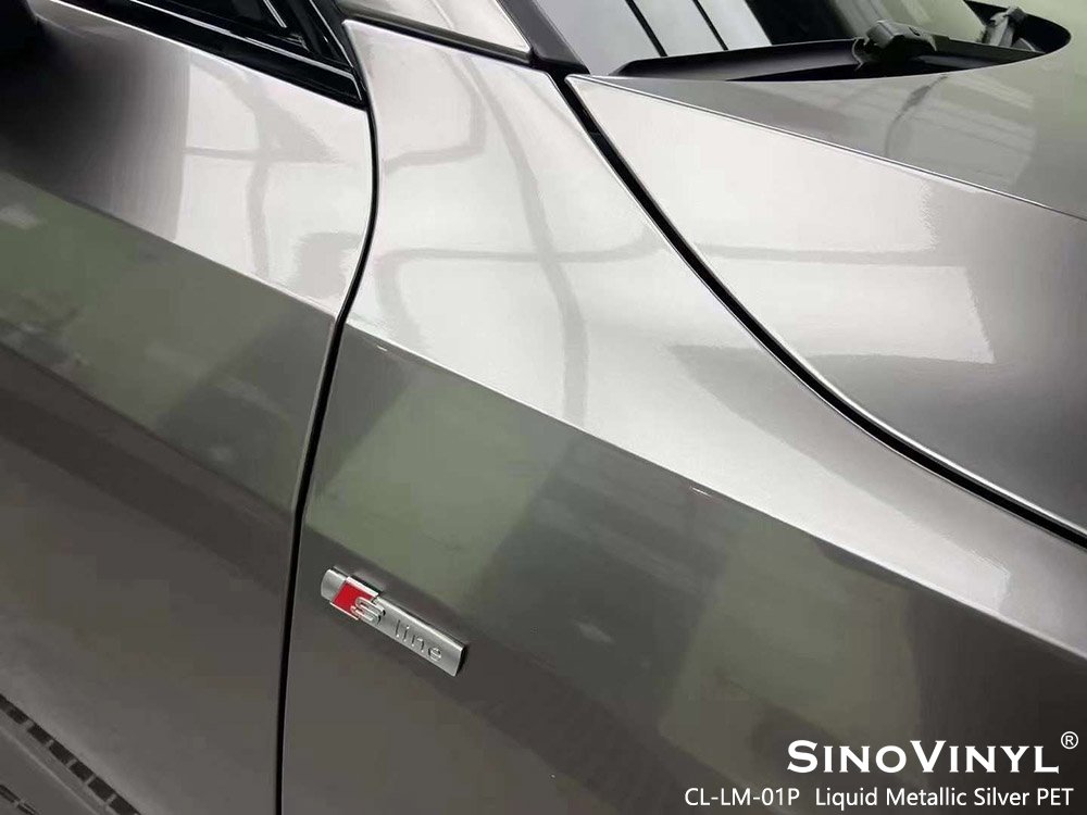 CL-LM-01P Liquid Metallic Silver PET Vinyl Auto for AUDI