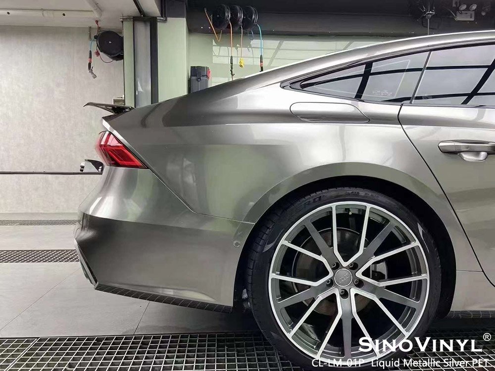 CL-LM-01P Liquid Metallic Silver PET Vinyl Auto for AUDI