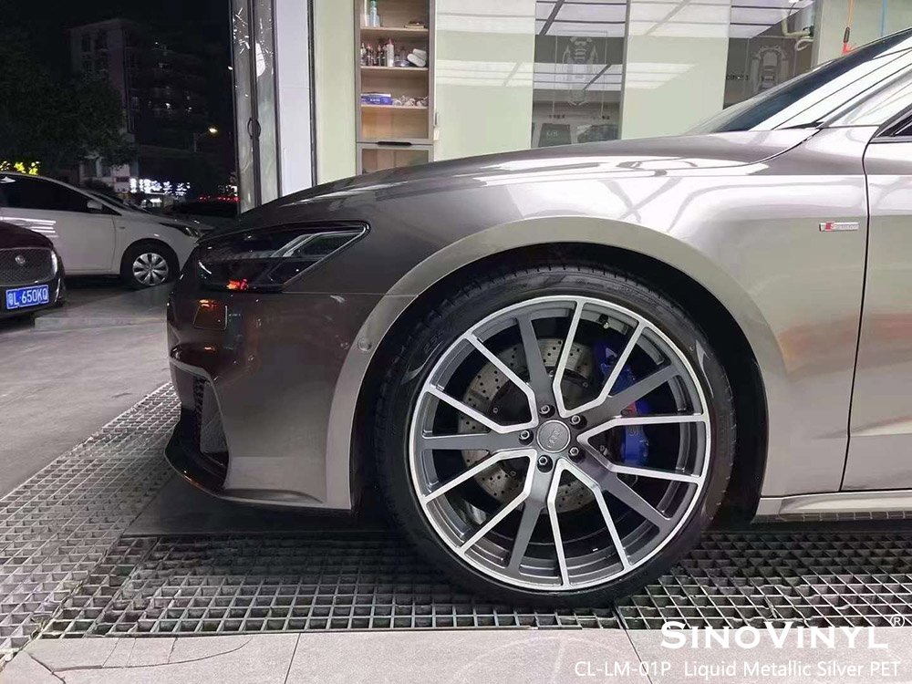 CL-LM-01P Liquid Metallic Silver PET Vinyl Auto for AUDI