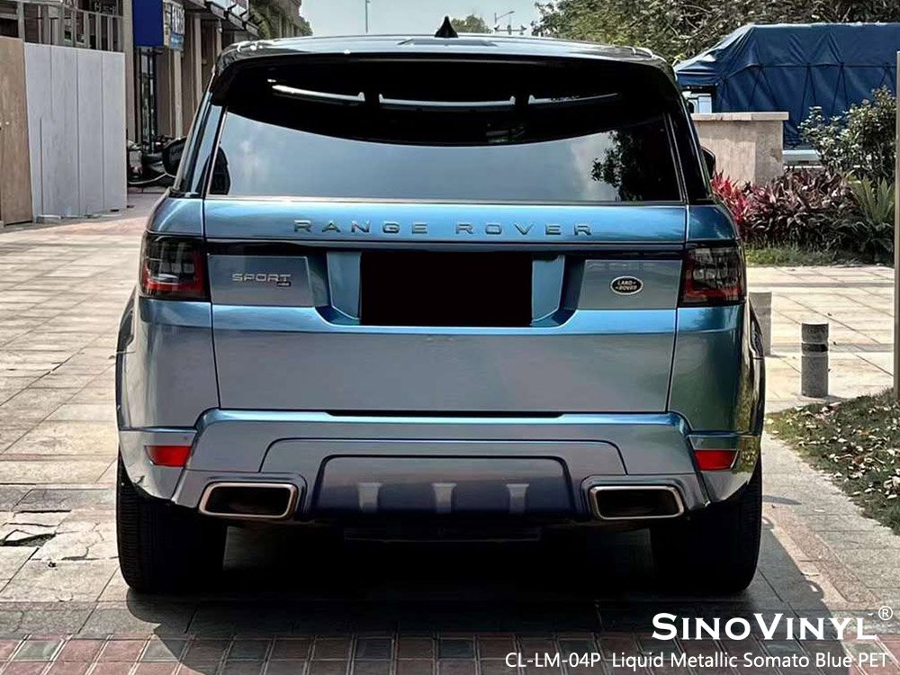 CL-LM-04P Liquid Metallic Somato Blue PET Car Vinyl Wrap Colors for RANGE ROVER