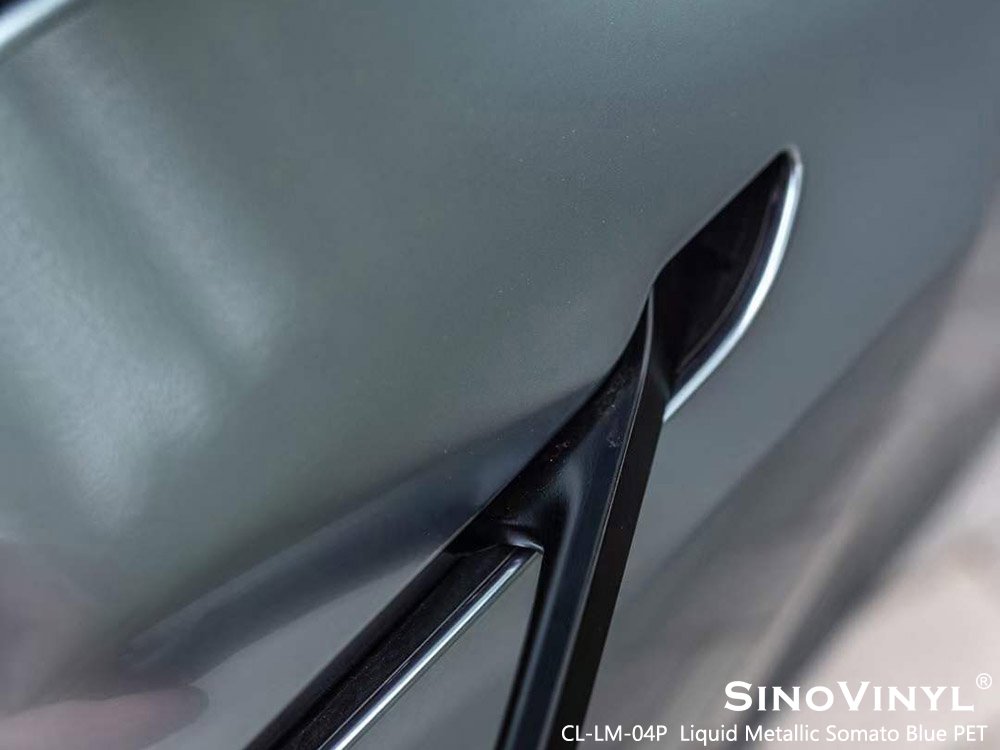 CL-LM-04P Liquid Metallic Somato Blue PET Car Wrap Vinyl Price for TESLA
